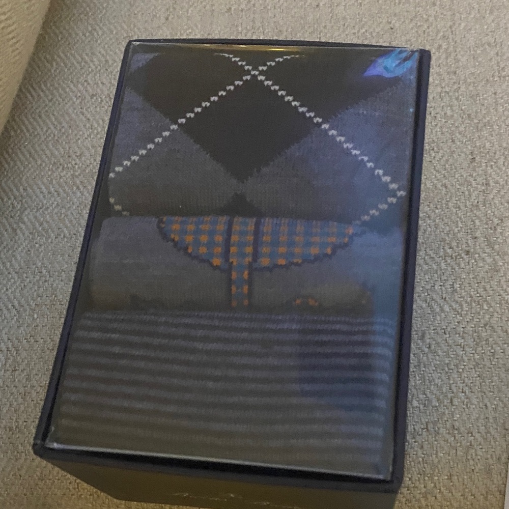 Brooks Brothers Argyle and Striped dress socks - Gray and Blue